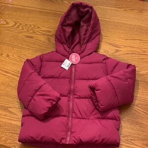 The Children's Place Maroon Puffer Jacket